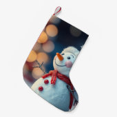 Schneemann Kleiner Weihnachtsstrumpf (Vorderansicht (hängend))