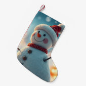 Schneemann Kleiner Weihnachtsstrumpf (Vorderansicht (hängend))