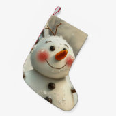 Schneemann Kleiner Weihnachtsstrumpf (Vorderansicht (hängend))