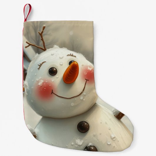 Schneemann Kleiner Weihnachtsstrumpf (Vorderseite)