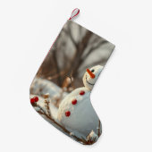 Schneemann Kleiner Weihnachtsstrumpf (Vorderansicht (hängend))