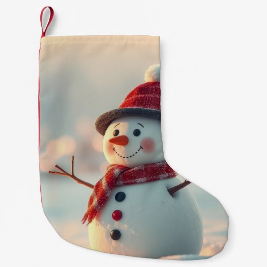 Schneemann Kleiner Weihnachtsstrumpf (Vorderseite)