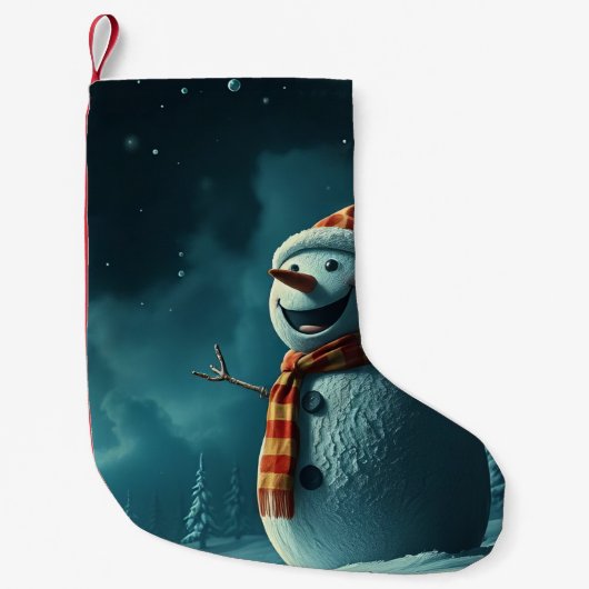 Schneemann Kleiner Weihnachtsstrumpf (Vorderseite)