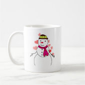 Schneemann kleines Mädchen verliebt Kaffeetasse (Links)