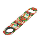 Schneemann-Knall Speedflaschenöffner (Vorderseite Schrägansicht)