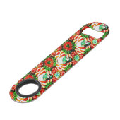 Schneemann-Knall Speedflaschenöffner (Rückseite Schrägansicht)