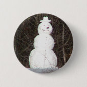 Schneemann-Knopf Button (Vorderseite)