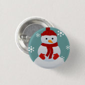 Schneemann-Knopf Button (Vorne & Hinten)