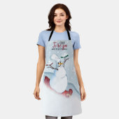 Schneemann-Koch personalisiertes Backen Schürze (Getragen)