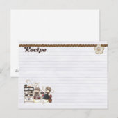 Schneemann-Köche-Rezept-Karte Postkarte (Vorne/Hinten)
