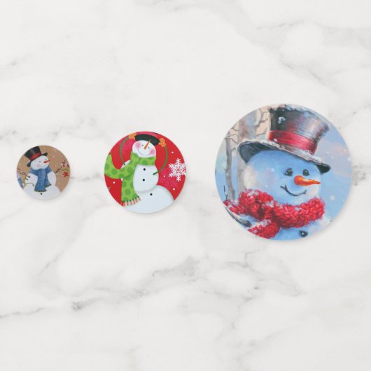 Schneemann Konfetti (Rückseiten)