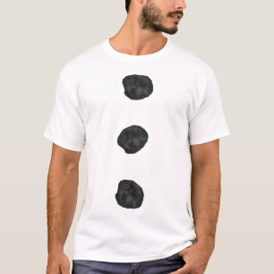 Schneemann-Kostümshirt mit drei schwarzen Knöpfen  T-Shirt