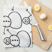 Schneemann Küchentuch (Viertel Falte)