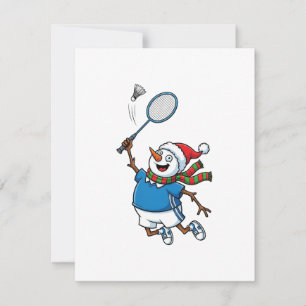Schneemann Lacrosse Weihnachten 2026 Feiertagsspor Mitteilungskarte