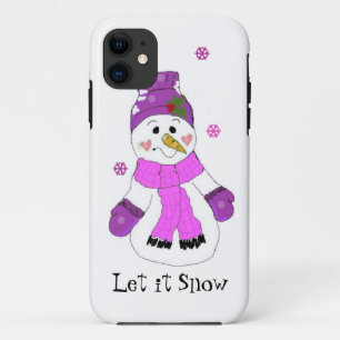 Schneemann Lass es schneien Case-Mate iPhone Hülle