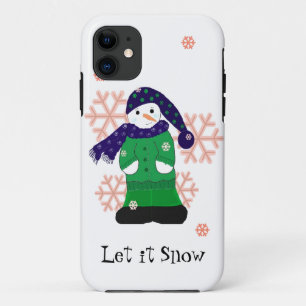 Schneemann Lass es schneien iPhone 11 Hülle