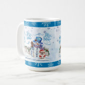Schneemann | Lass es schneien Kaffeetasse (Vorderseite Links)