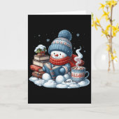 Schneemann Lesebücher Liebhaber Bibliothekar Büche Karte (Gelbe Blume)