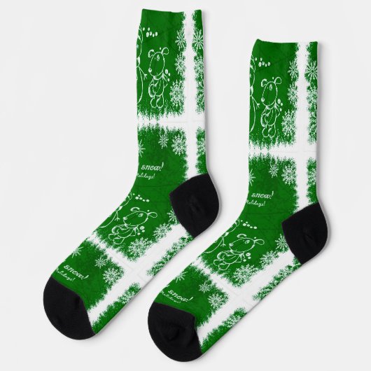 Schneemann-Let it Snow Socken (Linkes Detail)