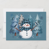 Schneemann Lustiger Weihnachten Xmas Feiertage Bäu (Vorderseite)