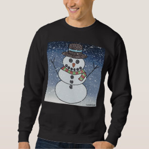 Schneemann m. Hintergrund (lebendig) - Sweatshirt 