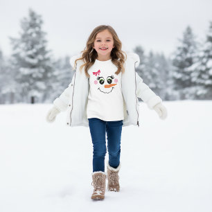 Schneemann-Mädchen-Gesicht-T-Shirt für Kinder T-Shirt
