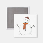 Schneemann Magnet (Vorderseite/Rückseite)