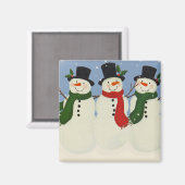 Schneemann Magnet (Vorderseite/Rückseite)