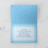 Schneemann-Märchenland für Enkelin-Karte Feiertagskarte (Innenseite)