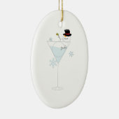 Schneemann Martini Keramikornament (Rechts)