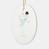Schneemann Martini Keramikornament (Links)