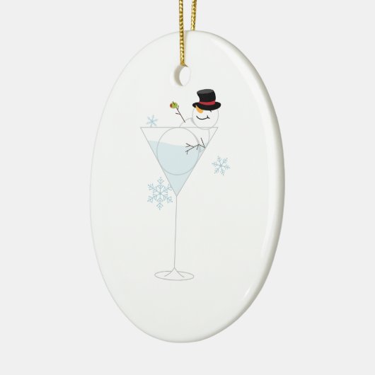 Schneemann Martini Keramikornament (Links)