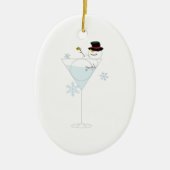 Schneemann Martini Keramikornament (Vorne)