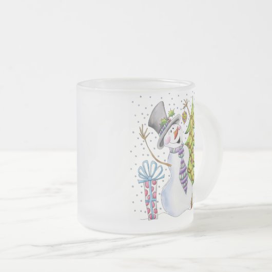 Schneemann Mattglastasse (VorderseiteRechts)