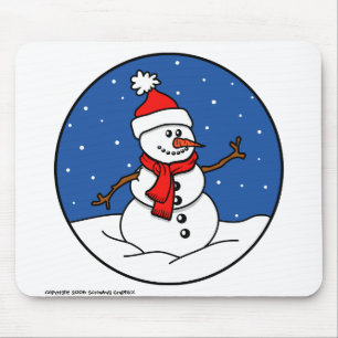 Schneemann-Mauspad Mousepad
