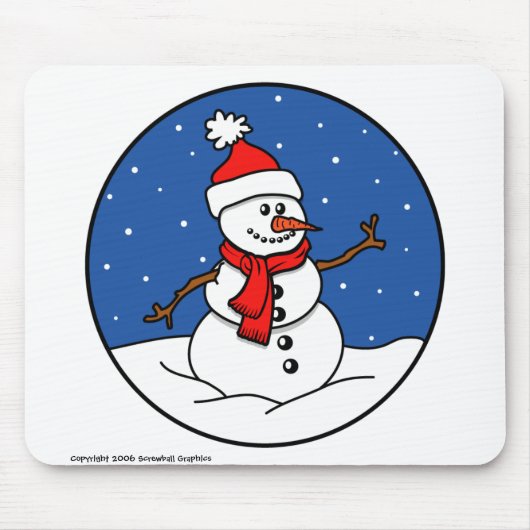 Schneemann-Mauspad Mousepad (Vorne)