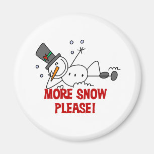 Schneemann Mehr Schnee Bitte Magnet