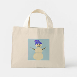 Schneemann Mini-Tasche Mini Stoffbeutel