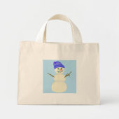Schneemann Mini-Tasche Mini Stoffbeutel (Vorne)