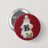 SCHNEEMANN MIT AKKORDEON BUTTON (Vorne & Hinten)