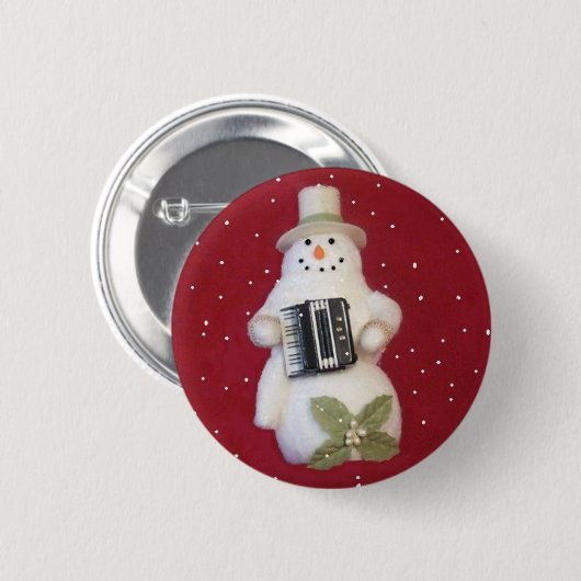 SCHNEEMANN MIT AKKORDEON BUTTON (Vorne & Hinten)