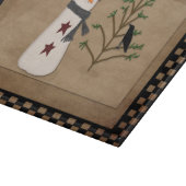 Schneemann mit Baumglas-Schneidebrett Schneidebrett (Ecke)