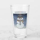 Schneemann mit BG - Glascup Glas (Rückseite)