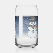 Schneemann mit BG - Glasdose Dosenglas (Rückseite)