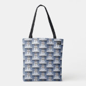 Schneemann mit BG (Muster) - Tasche (Rückseite)
