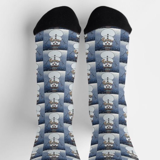 Schneemann mit BG - Premium Socken (Oben)