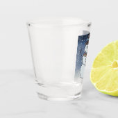 Schneemann mit BG - Shot Glass Schnapsglas (Links)