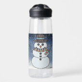 Schneemann mit BG - Wasserflasche Trinkflasche (Vorne)
