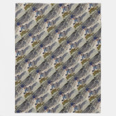 Schneemann mit Blauhut, Handschuhen und Scarf Fleecedecke (Vorderseite)