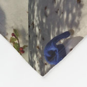 Schneemann mit Blauhut, Handschuhen und Scarf Fleecedecke (Ecke)